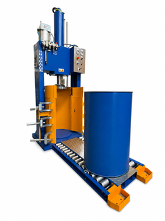 Press/extruder for 200L commercial drums